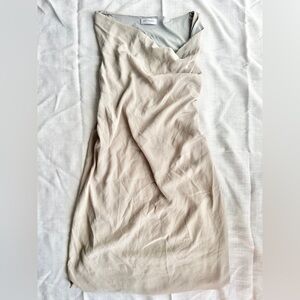 Gran Sasso taupe seta silk slip dress, size 40